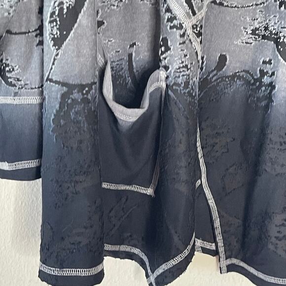 ALI MILES OMBRE COWL NECK‎ ASYMMETRICAL FLORAL PRINT TUNIC SIZE 2X NWT - Picture 3 of 9